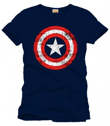 Camiseta Capitán América azul marino