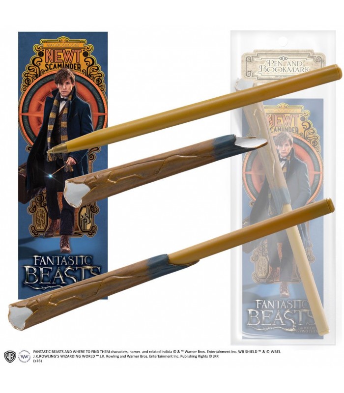 Bolígrafo con  marcapáginas varita de Newton Scamander- Animales Fantásticos