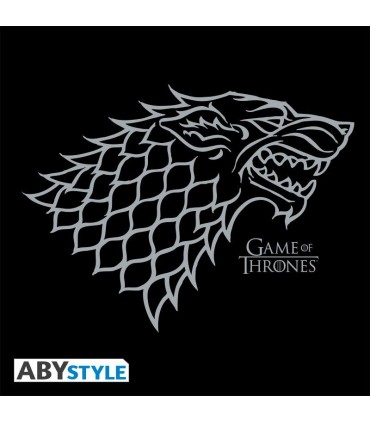 Camiseta negra Lobo huargo Stark -  Juego de Tronos