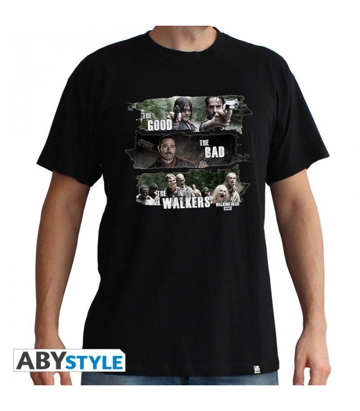 Camiseta negra good, bad &walkers  - The Walking Dead