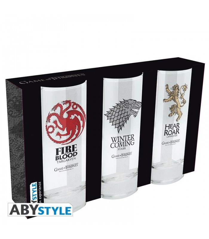 Set de vasos de vidrio -  Juego de Tronos