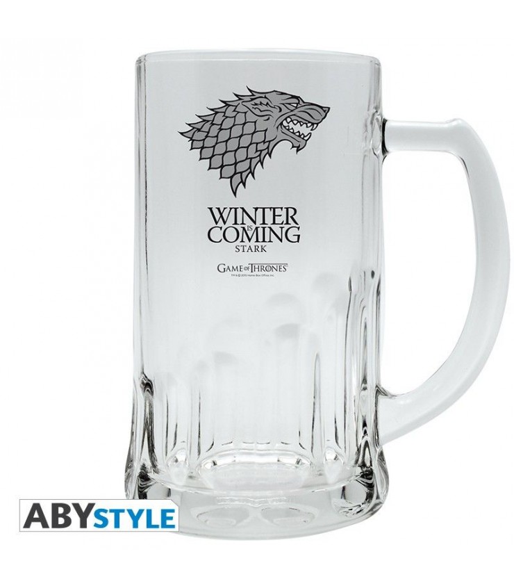 Jarra cerveza de vidrio Stark Juego de Tronos