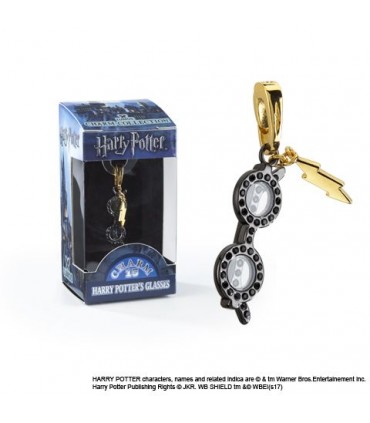 Abalorio Gafas y forma de rayo para pulsera Lumos- Harry Potter
