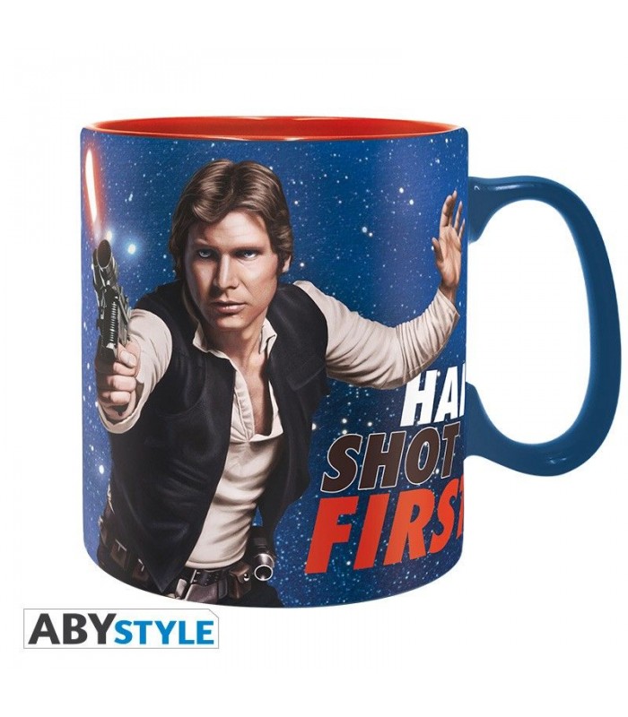 Taza grande de cerámica han disparó primero - Star Wars