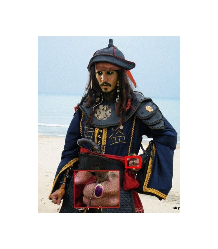 Anillo de Jack Sparrow "Robado" Piratas del Caribe en