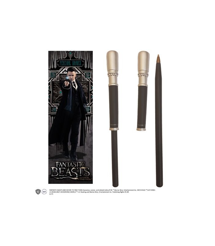 Bolígrafo con marcapáginas varita de Percival Graves - Animales Fantásticos
