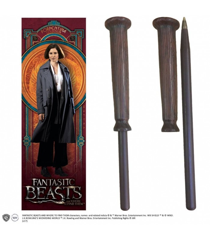 Bolígrafo con marcapáginas varita de Tina Goldstein - Animales Fantásticos