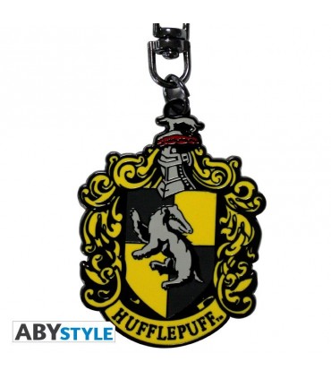 Llavero metálico Emblema de Hufflepuff - Harry Potter