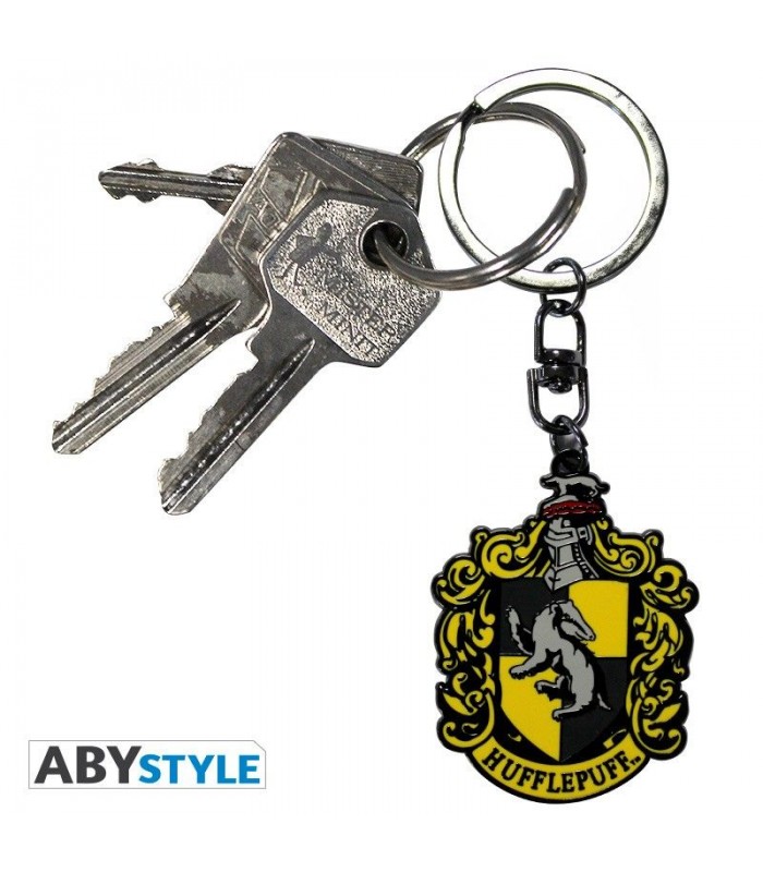 Llavero metálico Emblema de Hufflepuff - Harry Potter