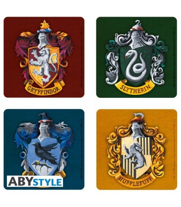 Set de posavasos casas de Hogwarts - Harry Potter