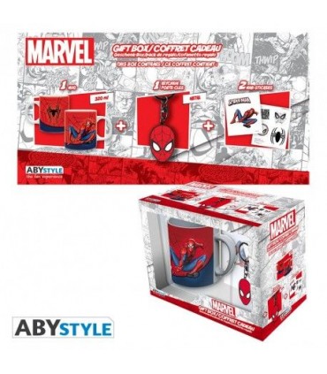 Pack taza, llavero, pegatinas Spider-man - Marvel
