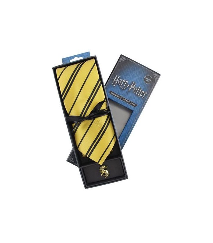 Set Deluxe de Corbata & Pin Hufflepuff - Harry Potter