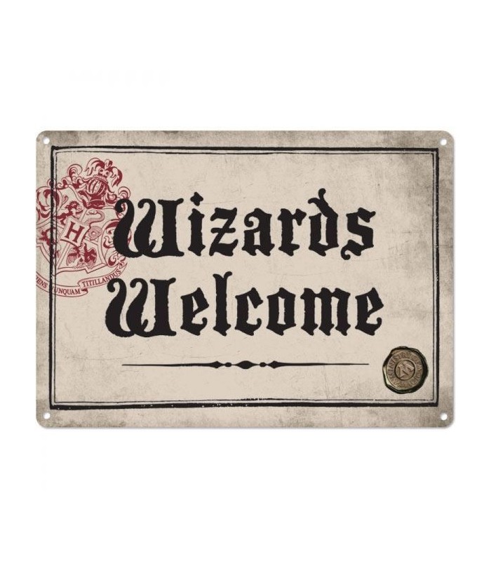 Placa Wizards Welcome - Harry Potter
