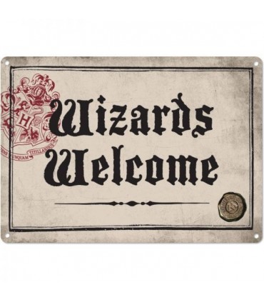 Placa Wizards Welcome - Harry Potter