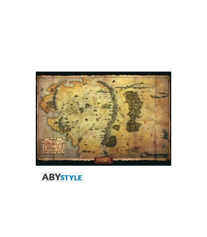 Póster Mapa Edad Media - The Hobbit