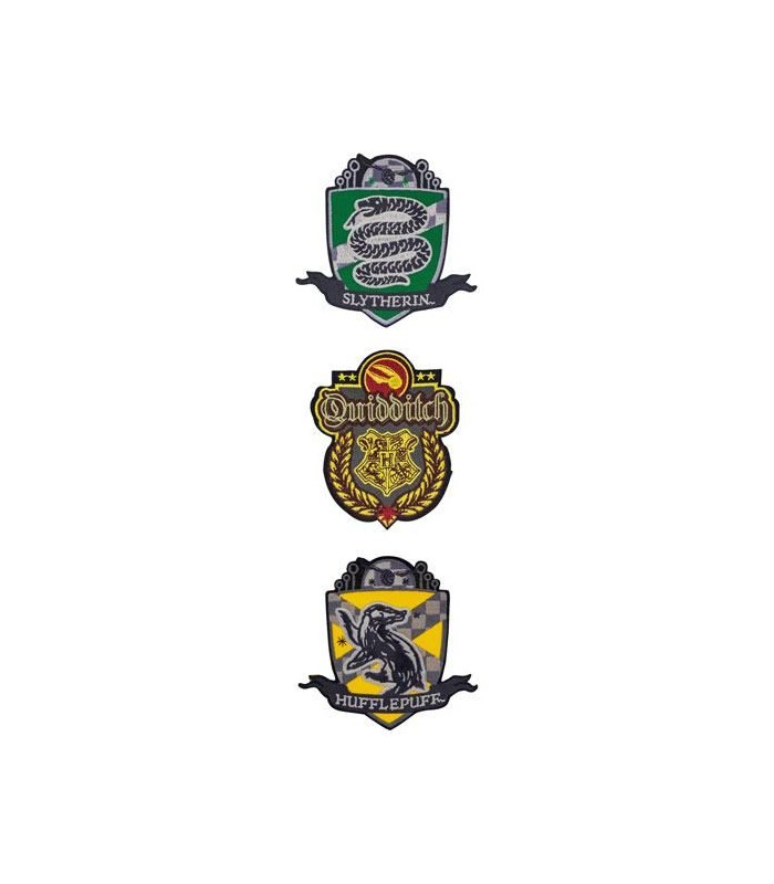 Pack de 3 Parches Deluxe Quidditch Hogwarts - Harry Potter