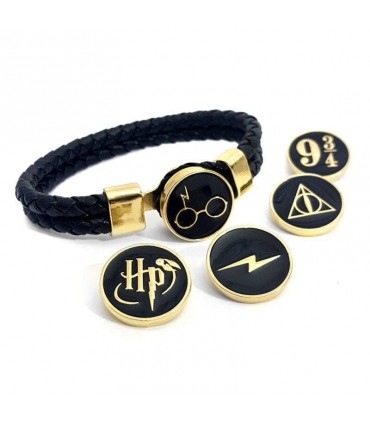 Pulsera de cuero Braided Charm - Harry Potter