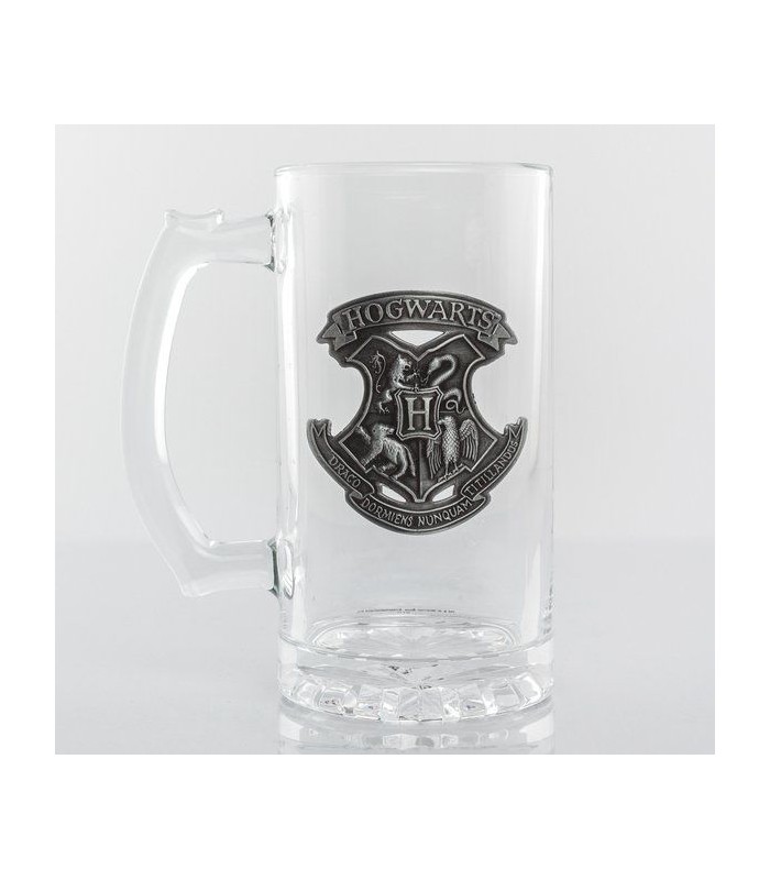 Jarra de cerveza escudo metálico Hogwarts - Harry Potter