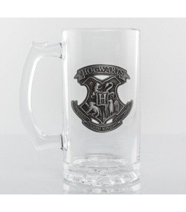 Jarra de cerveza escudo metálico Hogwarts - Harry Potter