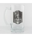Jarra cerveza emblema metálico Pony Pisador - El Señor de Los Anillos