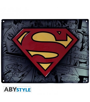 Placa de metal Superman - DC Comics