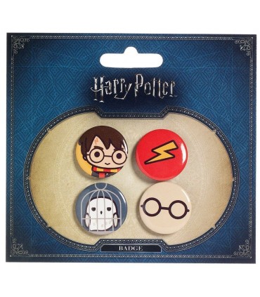 Pack 4 Chapas Cutie Harry Potter & Hedwig - Harry Potter