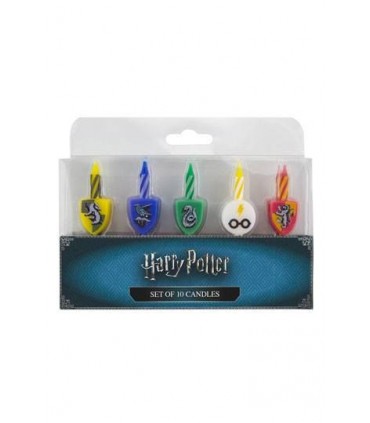Set de 10 velas de cumpleaños con logo - Harry Potter