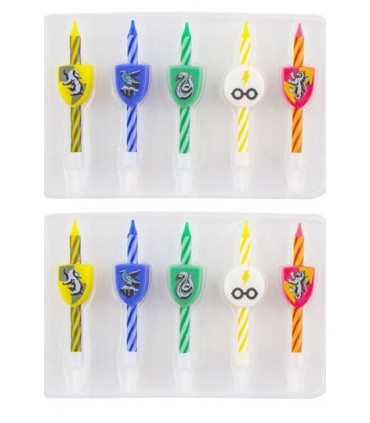 Set de 10 velas de cumpleaños con logo - Harry Potter