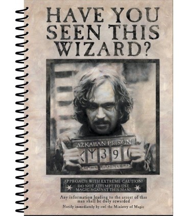 Libreta A5 Wanted Sirius Black - Harry Potter