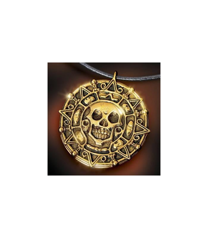 Colgante de Elizabeth Swann Moneda Azteca (Plata en Oro)