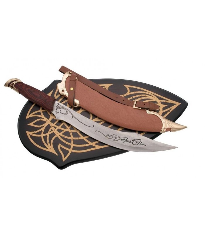 Daga élfica con soporte y expositor