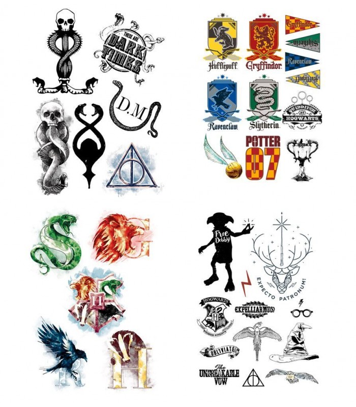 Pack De 35 Tatuajes Temporales Harry Potter