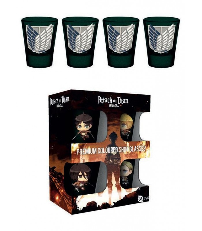 Set de chupitos Emblema de los Exploradores - Ataque a los Titanes