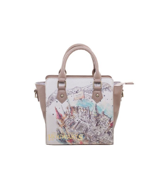 Bolso pequeño Hedwig sobrevolando Hogwarts - Harry Potter