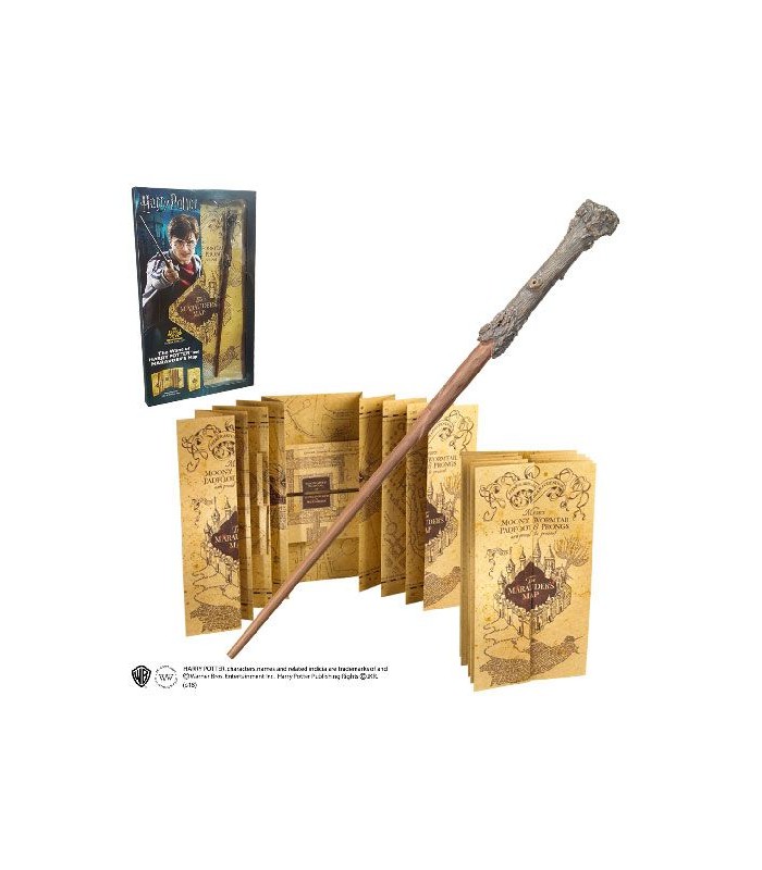 Pack varita de Harry y mapa del merodeador - Harry Potter