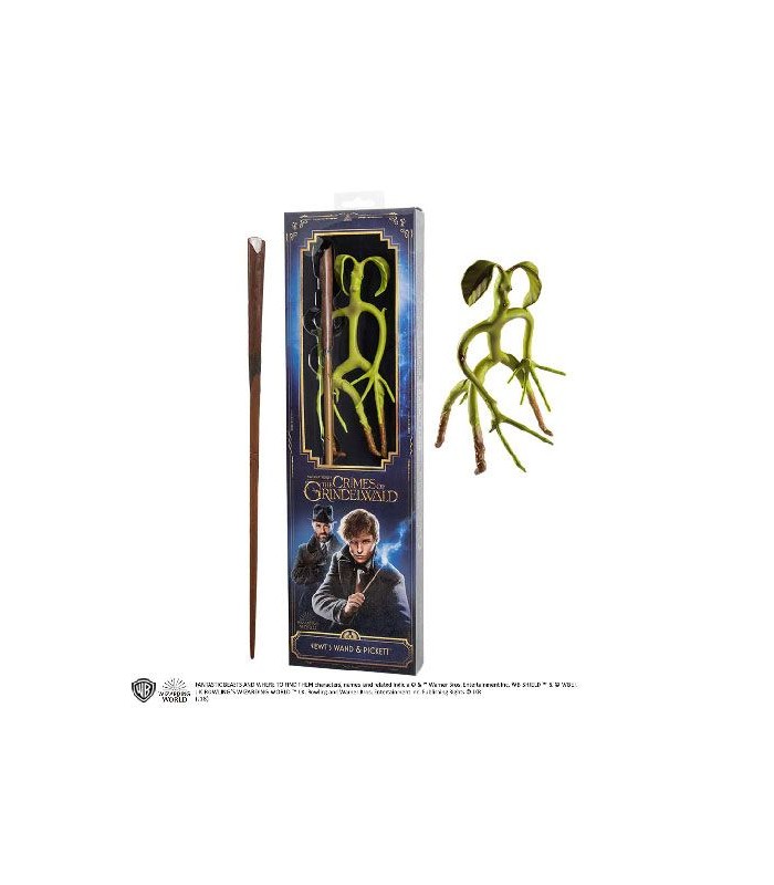 Pack varitas de Newt y figura de Picket - Animales fántasticos y dónde encontrarlos: Los crímenes de Grindelwald
