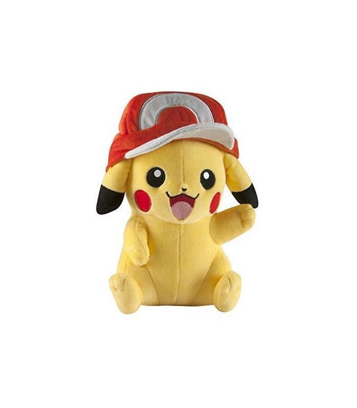 Peluche Pikachu con la gorra de Ash