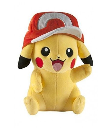 Peluche Pikachu con la gorra de Ash