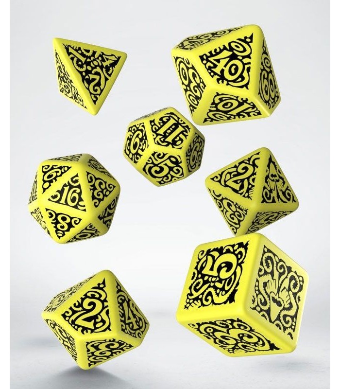 Set de dados para rol en amarillo y negro Outer Gods Hastur - Call of Cthulhu