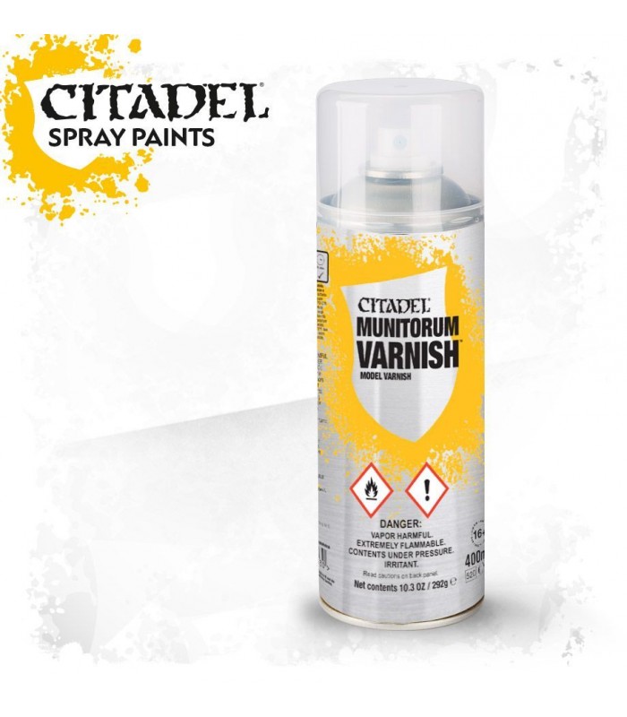Bote de barniz en spray de 400 ml Munitorum varnish - Citadel