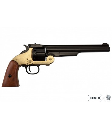 Réplica revólver S&W M3 .45 Schofield 1861 en negro y latón