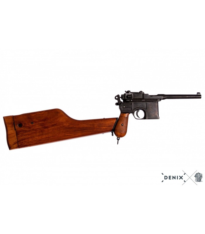 Réplica Pistola semi-automatica Mauser C96 "Broomhandle" con culata de madera