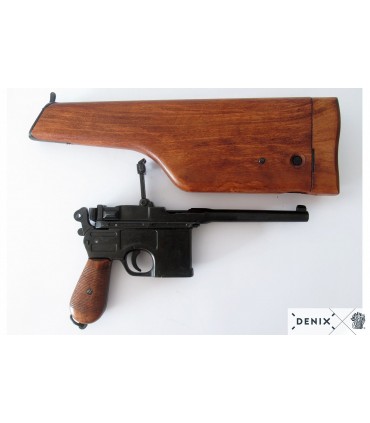 Réplica Pistola semi-automatica Mauser C96 "Broomhandle" con culata de madera