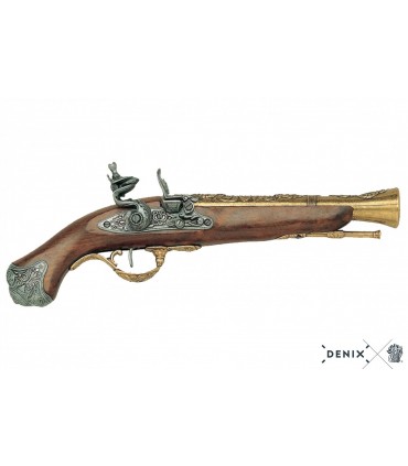Pistola flintlock Inglaterra siglo XVIII