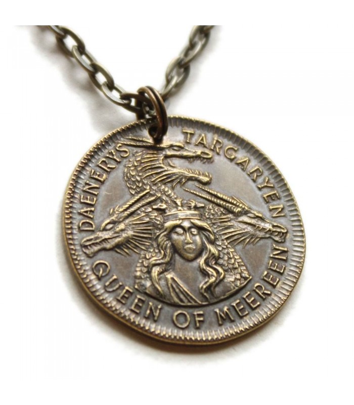 Colgante Moneda de Daenerys Reina de Mereen - Juego de Tronos