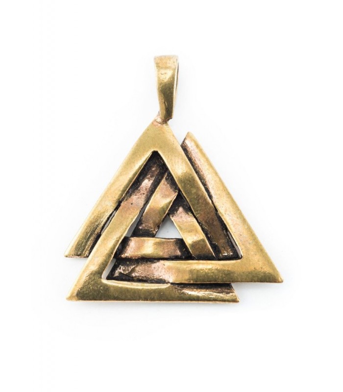 Colgante de bronce Valknut