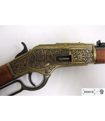 Réplica carabina Winchester MOD.73 negro y latón