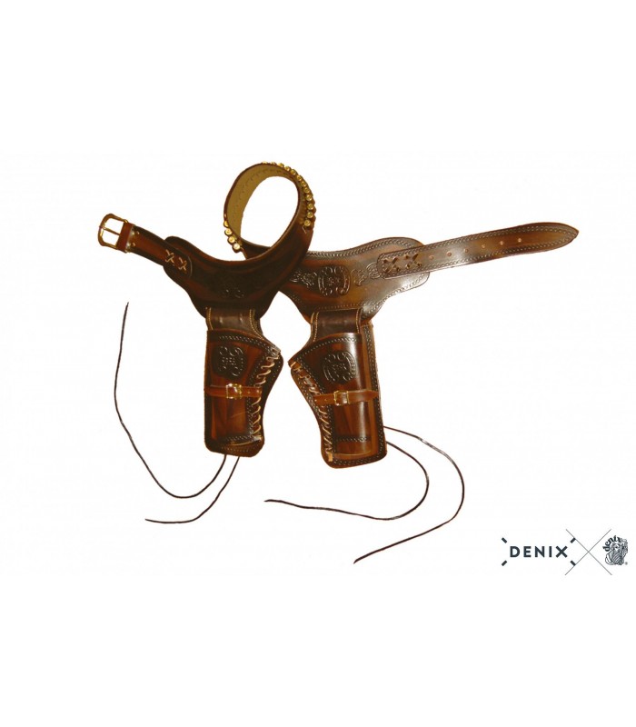 Canana de piel para dos revólveres - Denix