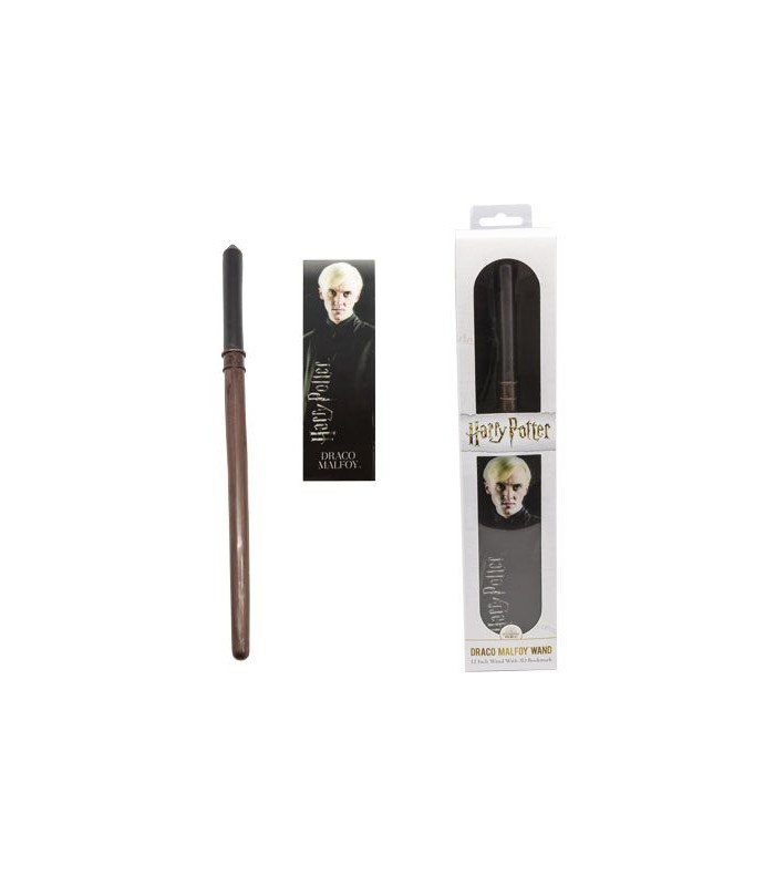 Set de varita de Draco Malfoy con punto de libro - Harry Potter
