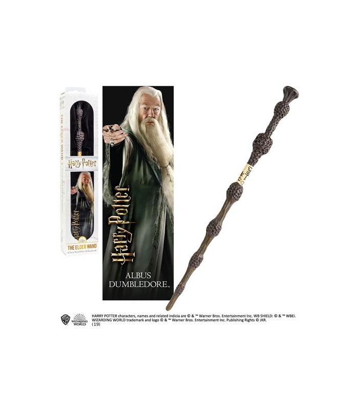 Set de varita de Albus Dumbledore con punto de libro - Harry Potter